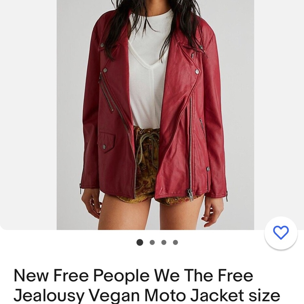 NWT Free People We the Free Jealousy Vegan Moto Jacket